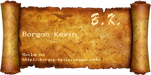 Borgos Kevin névjegykártya